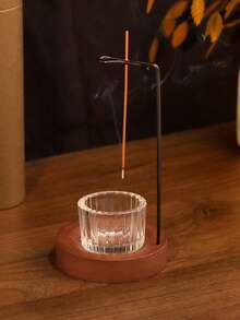 1pc/Set Hanging Incense Burner With Base, Incense Stick Holder, Zen-Style Indoor Wooden Decor (Incense Not Included), Modern Creative Incense Burner, Suitable For Home Prayer, Home Decor, Office Decor, Can Be Used As Holiday Gift, Back To School Gift, Souvenir Or Living Room Decor, Girlfriend Gift, Birthday And Graduation Gift, Ramadan Utensils, Ramadan Purposes, Ramadan Gifts, Eid Giveaways - Multicolor - View 18