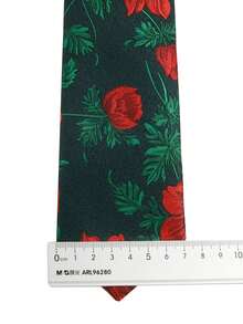ZLQ&GOU 1 pieza Corbata de poliéster jacquard con estampado floral de moda para hombres, azul y púrpura de 2.75 pulgadas de ancho, elegante y adecuada para fiesta, boda y ocasiones festivas - Multicolor - Ver 5