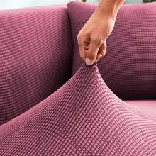 AMOROSA Juego De 3 Fundas Elásticas Para Sofá (1 Plaza, 2 Plazas, 3 Plazas) Cubre Sillones Para Sala Cobertura Completa Antideslizante Lavable Cómoda Y Ajustable Para Salas Para Casa - Rosa rosa - Ver 4