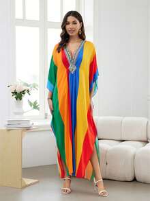 Bohemian Printed Robe Homewear Mexican Dress Women's Robe Maternity Homewear Holiday Clothing - Multicolor - View 7