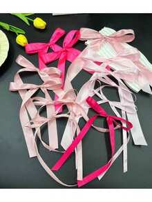 12/24 件粉色蝴蝶结墙饰、蝴蝶结花环，适用于生日、新娘送礼会、性别揭晓派对、单身派对、丝带蝴蝶结套装，含各种丝带蝴蝶结，可用于派对装饰、礼品包装、婚礼装饰、DIY 配件、生日装饰、派对背景、礼品装饰和发夹制作 - 彩色 - 查看 3