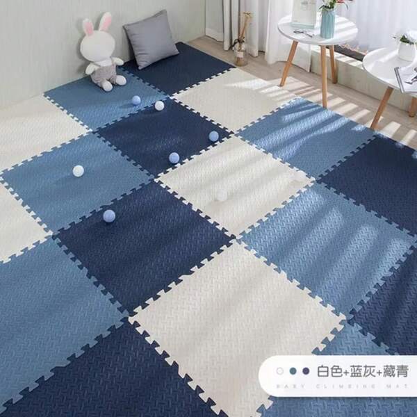 حصيرة ألعاب قابلة للتركيب سميكة ناعمة، سجادة أرضية لنشاطات الغرفة، حصيرة ألعاب من الرغوة مع بلاطات قابلة للتركيب، بلاطات أرضية رغوية، بلاطات أرضية للألغاز، بلاطات أرضية للتمارين، سجاد ألعاب ناعم، حصيرة أرضية من رغوة الإيفا مع بلاطات رغوية قابلة للتركيب