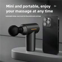 OBOVAY 1 件便携式可充电身体按摩枪，速度可调，符合人体工程学的手柄，用于肌肉放松，耐用塑料设计，紧凑型按摩器，肌肉按摩装置，时尚设备，可调节设置，500mAh - 彩色 - 查看 3