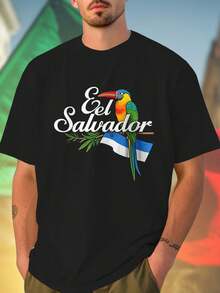 T shirt uomo El Salvador moda estiva cotone traspirante regalo idea novità must have fan stile unico casual design esclusivo maglietta alla moda offerta  acquista ora