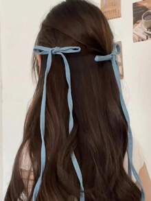 2 Stücke Haarklammern mit Jeansblau Schleifen, Haarspangen für Frauen, Neue Haaraccessoires Stil 2025