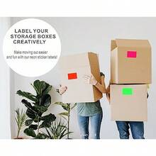 2 X 3 Inch Rectangular Inventory Labels Permanent Fluorescent Color Code Organizer Labels (Fluorescent Red) - Fluorescent Red_ - View 6