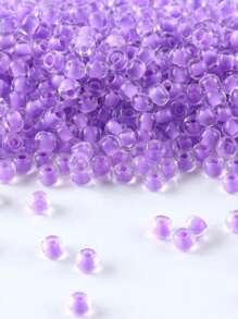 GO2CJBEADS 10克多色2毫米银线圆形洛可可玻璃种子珠，可DIY手链