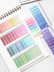 200pcs/Pack Colorful Transparent Index Sticky Notes, Office Supplies, Label Paper, Student Learning Supplies, Memo, Back To School Essential