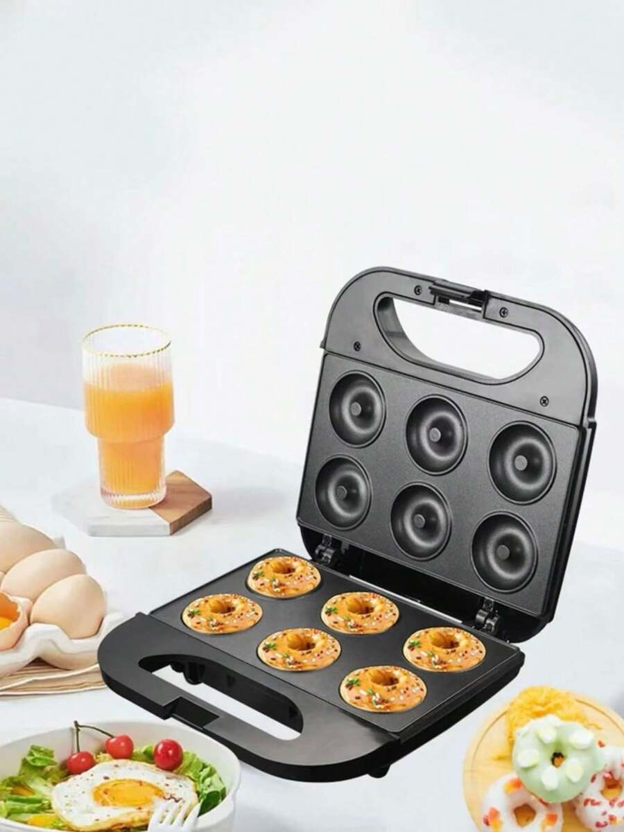 Mini Máquina de Hacer Mini Donas, Superficie Antiadherente, Sokany.Máquina para hacer donas de 6 agujeros - Tipo de Enchufe A USA (110-127V) - Ver 1