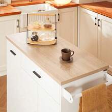SoBuy Kitchen Cart FKW126-WN - White - View 5