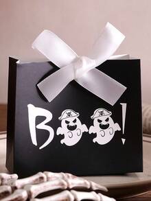 5pcs/Set Kotak Hadiah Mini Hantu BOO dengan Pita Hitam, Cocok untuk Menyimpan Permen Halloween, Cokelat, dan Hadiah Kecil, Desain Hantu Lucu, Cocok untuk Dekorasi Halloween dan Penggunaan Natal - beraneka warna - View 18