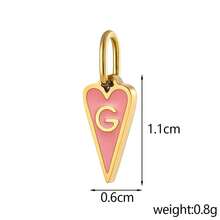 1 Cute Stainless Steel Pendant With 26 Colorful Heart Letters A-Z, Suitable For Bracelets, Necklaces, Earrings, Jewelry Making, Versatile For Daily Parties, And Gift Giving - Multicolor - View 16
