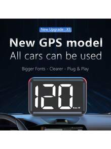 Speedometer HUD Display, Upgraded Clear Font And Plug-In Ready Installation - Batteryless Dashboard Upgrade Suitable For All Cars, Km/H Real-Time Speed Monitoring, Easy-To-Read Digits, Durable Digital Screen