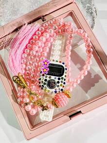 99pcs Faux Pearl 2-Piece Rosary Beads Set With Counter, Popular Item In Middle East, Muslim, UAE, Dubai, Pakistan, Dotted Design - Multicolor - View 6