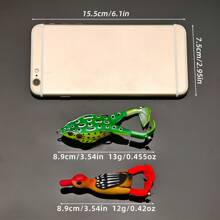 1pc Soft Frog Fishing Lure -Realistic Artificial Bait With Rotating Legs For Bass, Snakehead