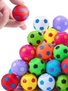 5/10/15/20/25/30pcs Random Color Fidget Spinners Soccer Ball Toys Football Party Favors Goodie Bag Stuffers Finger Rotatable Soccer Stress Relief Balls Sensory Gift