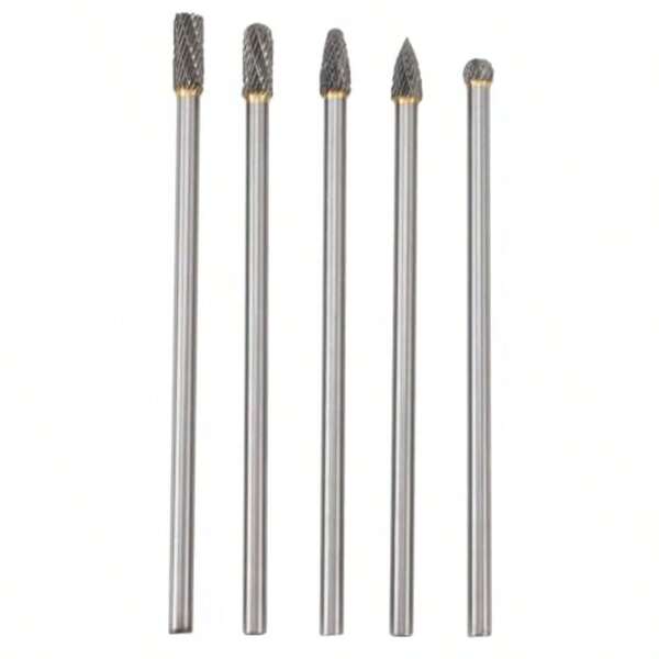 Carbide Burr SetFile Bit 6pcs Double Cut Alloy Impeller Polishing Tool For Metal Grinding Engraving Chamfering With Long Handle Bit SetBurrs Tool 6 * 8mm