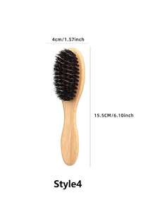 Unisex Boar Bristle Hair & Beard Brush - Fragrance-Free Professional Hairstyling Brush, Suitable For Thick/Thin Hair, Can Clean Ombre Hair And Trim, Create Smooth Hairstyles - Multicolor - View 9
