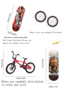 1 pieza Finger Skateboards DIY Piezas del parque de patinaje Cubierta Truco Patineta profesional Soporte de metal Rodamiento Rueda Juguetes de escritorio Dígitos Cubiertas de madera de 5 capas, Patineta, Patineta