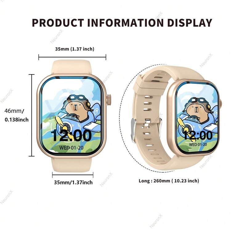 Children's Smart Watch, Wireless Dialing/Calling, Multiple Sports Modes, Tracking Children's Sports Data, Message Notifications, Alarm Reminders, Shutter Control, Custom Watch Face Wallpaper Suitable For Boys/Girls, Compatible With Android And IOS Phones - 彩色 - 查看 10