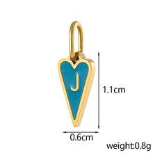 1 Cute Stainless Steel Pendant With 26 Colorful Heart Letters A-Z, Suitable For Bracelets, Necklaces, Earrings, Jewelry Making, Versatile For Daily Parties, And Gift Giving - Multicolor - View 12