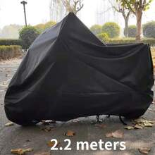 1pc Heavy Duty EVA All-Season Motorcycle Bicycle Cover - Waterproof, UV-Resistant, Snow-Proof, Fits Most Vehicles, Black & Gray, Outdoor Vehicle Protection, Fashionable Motorcycle Cover, UV-Resistant Covering - Multicolor - View 9
