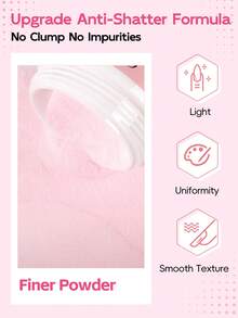 coscelia 8件套丙烯酸粉和EMA单体液美甲套装 - 8克透明白色粉色美甲粉，30毫升美甲液，女士DIY美甲沙龙礼品