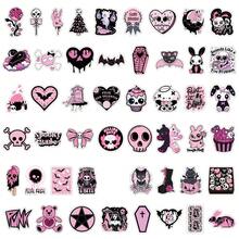 50pcs Dark Aesthetic Goth Inspired Creative File Folder Calendar Wall Decor Stickers - Multicolor - View 5