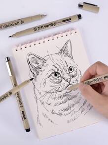 3 支/4 支/5 支绘画和艺术微型细线笔，绘图针笔适用于日记、线条画、漫画线、素描和水彩画艺术用品