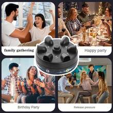 微型电击轮玩具测谎仪减压电击手指恶作剧游戏桌面减压玩具家庭聚会游戏、游戏、棋盘游戏、家庭游戏 - 黑色 - 查看 4