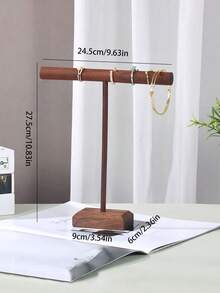 1件/3件裝高級木製T型珠寶展示架，適合掛項鍊、手鍊、吊墜，易於安裝，女性與女孩的完美禮物 - 款式 - 查看 16