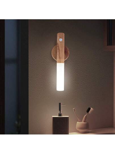 1pc Slimme Motion Sensor Night Light, USB Rechargeable, Magnetic LED Wand Lamp, Temperatures Ambient Bedroom, Living Room, Kitchen, Hallway, Stairs, Bathroom, Wardrobe Other Occasions view 8