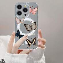 Teléfono: Este es un nuevo teléfono magnético de acrílico transparente compatible con phone 16 Pro, 15/14 Plus y 13/12/11 Pro. Cuenta con un diseño clásico transparente y resistente a los golpes, ideal tanto para hombres como para mujeres. - Colores mixtos 1 - Ver 5