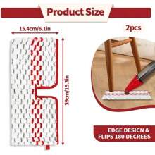 2 PCS Microfiber Spray Mop Pads Compatible With OCedar Promist MAX Washable Reusable Mop Refills Pads DualAction Washable Flip Mops Pads Replacement For All Surface Floor Cleaning