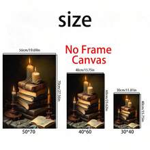 1 Stück / 3 Stücke ungerahmte Leinwandmalerei Vintage Buch Wandkunst, Buch LeinwandmalerMusteruck Heimdekoration, verlassene gotische Bibliothek, dunkle College Dekoration Poster, antike viktorianische Raumdekoration