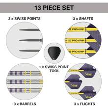 Darts Luke Littler Loadout Steel Tip Swiss Point Darts, 90% Tungsten Dart, 22G/23G/24G | Steel Tip Dart Set, Player Edition Swiss Points Dart Sets With Tool, Pro Grip Shafts & No.2 Flights