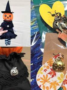 Pandantiv vintage din aliaj de toamnă, farmece cu dovleac, pandantiv de Ziua Recunoștinței, Halloween, farmece cu mărgele pentru cercei, brățări, coliere, brelocuri, bijuterii, artizanat, confecționare - 5 culori