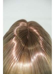 Mother's Day,Ombre Brown Dark Roots Long Layered Wig Ombre Blonde Bangs Long Wig Ombre Brown Ladies Day Wig - 棕色 - 查看 4