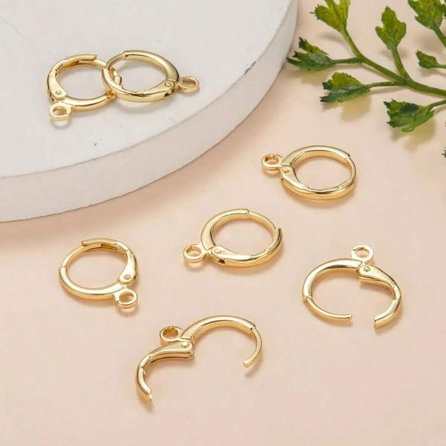 50pcs French Earring Holder Suitable For DIY Earring Accessories Craft Materials, Gold & Silver Color - Ear Hook - View 1