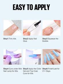 TOMICCA Mini UV /Led Nail Lamp, Egg Shaped Nail Drying Lamp UV LED Lamp Mini Portable Nail Dryer, With USB Interface, For Easy And Fast Nail Extension, UV /LED Curing Lamp A Manicure Starters DIY Nail Art Manicure Accessories - 白色 - 查看 10