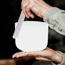 Klangschale, 8 Zoll Klangschale, Weiße Klangschale für Klangheilung