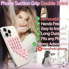1pc Silicone Suction Cup Phone Holder, Hands-Free Phone Stand, Suitable For Airplane Travel, Compatible With Any Smartphone, Can Be Used For Selfie And Video Recording - Multicolor - View 4