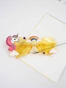 1pc/2pcs Unicorn Birthday Party Photo Props Fashion Glasses, Cute Pegasus Party Decorations For Kids, Teens And Adults