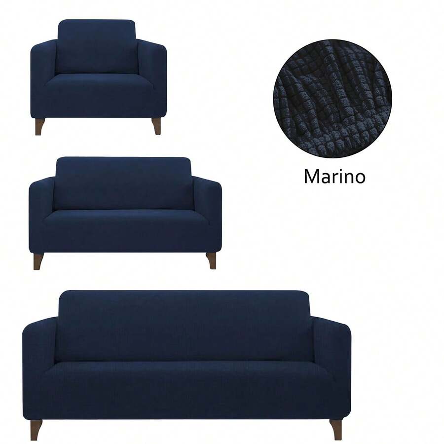 AMOROSA Juego De 3 Fundas Elásticas Para Sofá (1 Plaza, 2 Plazas, 3 Plazas) Cubre Sillones Para Sala Cobertura Completa Antideslizante Lavable Cómoda Y Ajustable Para Salas Para Casa
