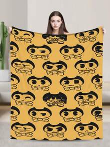 Bendy Flannel Blanket For Girls And Boys, Anime Gift Cover Blanket, Comfortable Plush Flannel Fleece Printed Blanket, Double Blanket, Lightweight Plush, Suitable For Bed Decoration 50x40inch