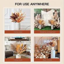 64pcs/Set 17inch Dried Pampas Grass Decor, 64 Stems Pampas Grass Contains Bunny Tails Dried Flowers, Reed Grass Bouquet For Wedding Boho Flowers Home Table Decor, Rustic Farmhouse Party Decorations - 64 cây cỏ Pampas - Xem 8