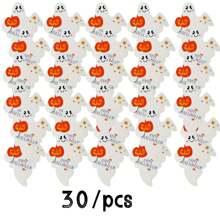 50pcs/ Halloween Pumpkin & Ghost Lollipop Cards, With Pumpkin And "Happy Halloween" Design - Party Table & Wall Decoration Paper Stands, Great For Party Favors And Decor, Halloween Decorations