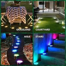 1/4/12 Stücke Solar Bodenleuchten - Wasserdichte Außen Landschaftsbeleuchtung für Weg, Garten, Rasen und Gehwege Heim-Dekoration - 8 LEDs Solar-Diskleuchten