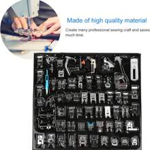 Set picioruș presor pentru mașină de cusut 11/16/32/42/48/52 buc. Compatibil cu Brother, Baby Lock, Singer, Janome și majoritatea mașinilor de cusut cu tijă joasă, Kit complet picioruș presor pentru mașină de cusut, Accesorii de cusut pentru mașini de cusut de acasă, Piese pentru mașini de cusut, Accesorii de cusut DIY