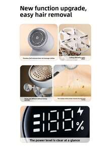 1pc Electric Lint Remover For Daily Use/Travel Cloth Hair Remove 1200mAh Electric Hair Removal Ball Machine - Multicolor - View 4